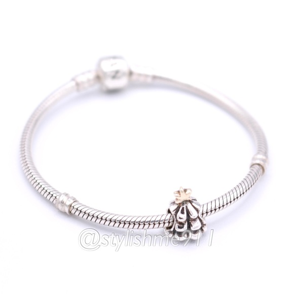 Authentic PANDORA Christmas Tree Charm 14K Gold - Picture 5 of 10